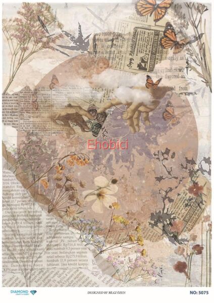 Diamond Pirinç Dekopaj Kağıdı - 5075