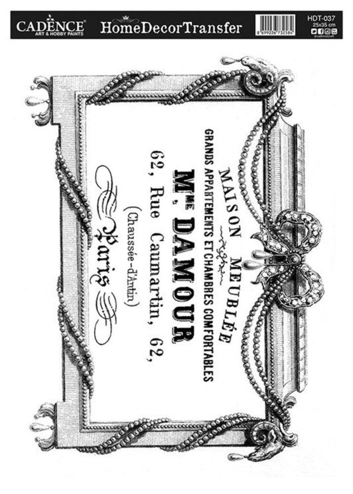 Cadence Home Dekor Transfer Kağıdı 25x35cm HDT-37