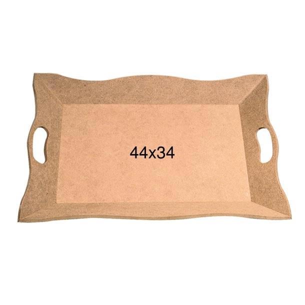 Ahşap Kulplu Tepsi 44x34cm T704