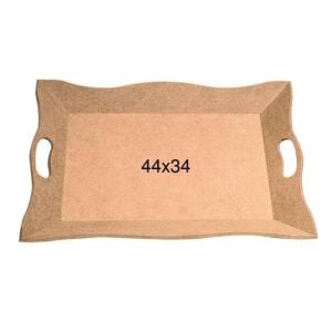 Ahşap Kulplu Tepsi 44x34cm T704