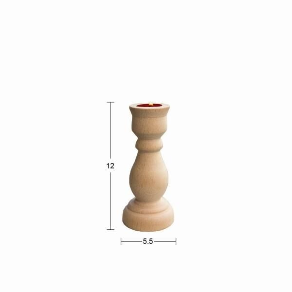 Ahşap Şamdan 12cm ŞA51
