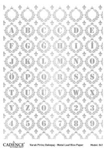 Cadence Gümüş Varak Pirinç Dekoapaj Kağıdı - Model 41