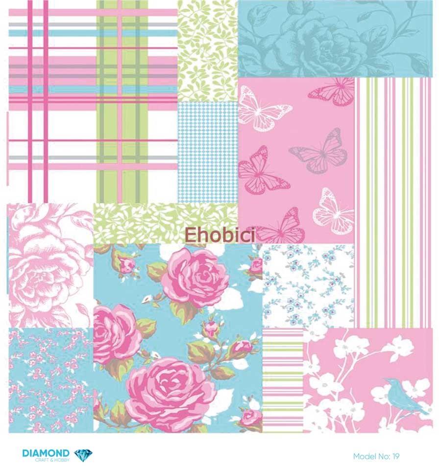 Diamond Pirinç Dekopaj Kağıdı - 019 - 30x30