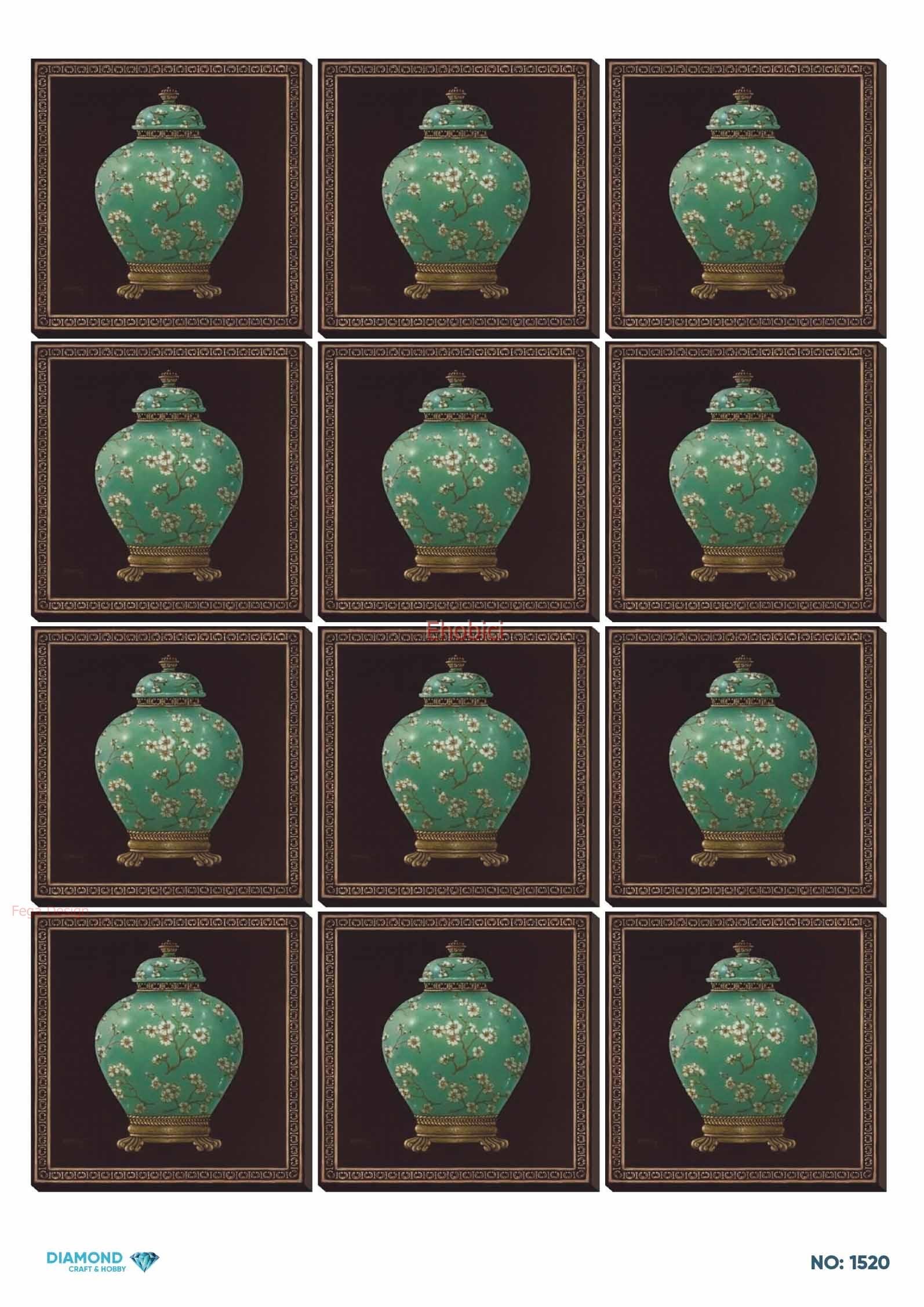 Diamond Pirinç Dekopaj Kağıdı - 1520