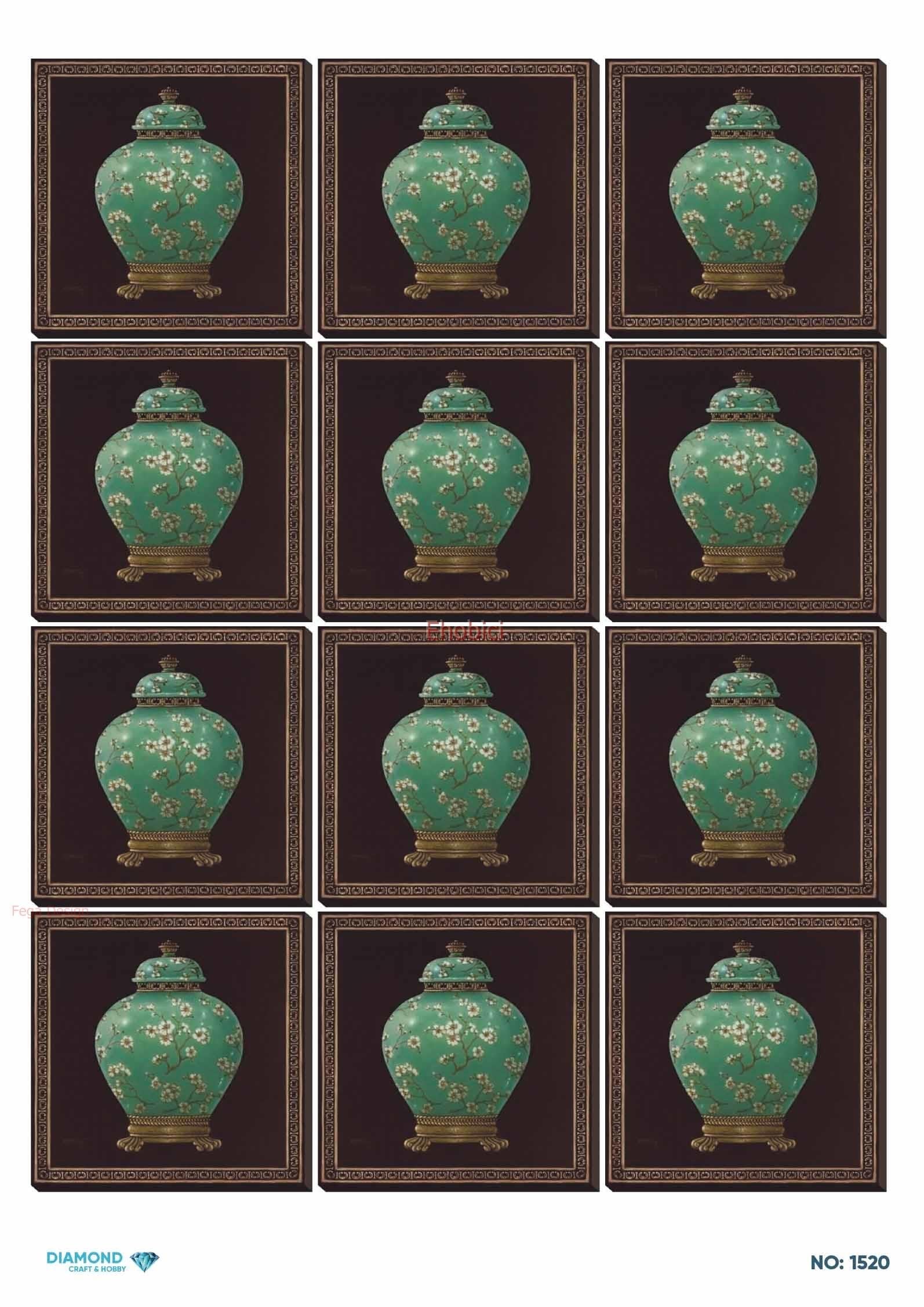 Diamond Pirinç Dekopaj Kağıdı - 1520
