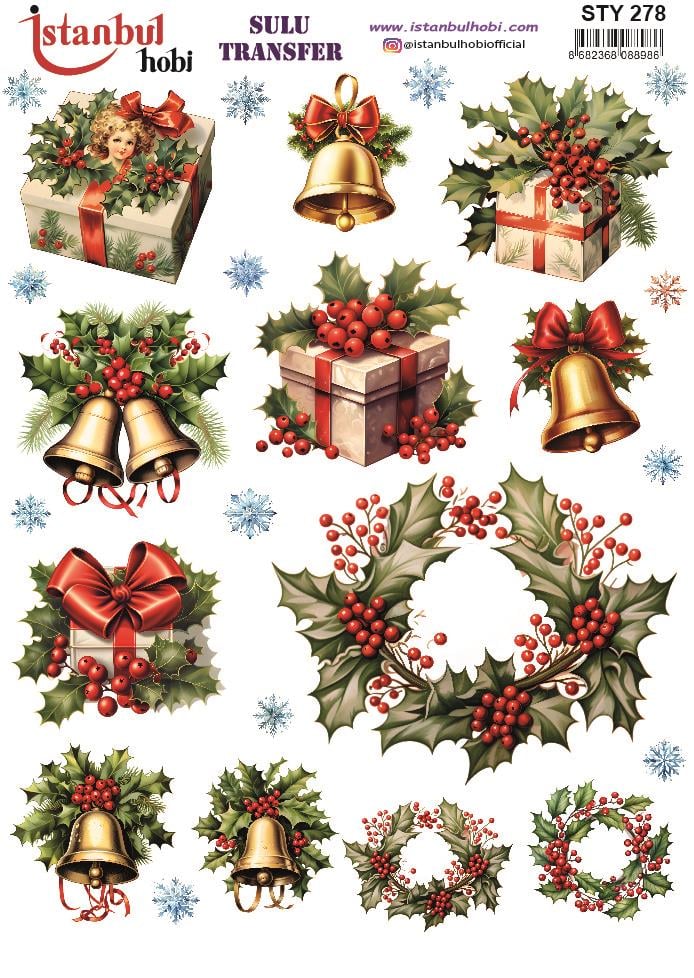 Yılbaşı Sulu Transfer 25x35cm STY278