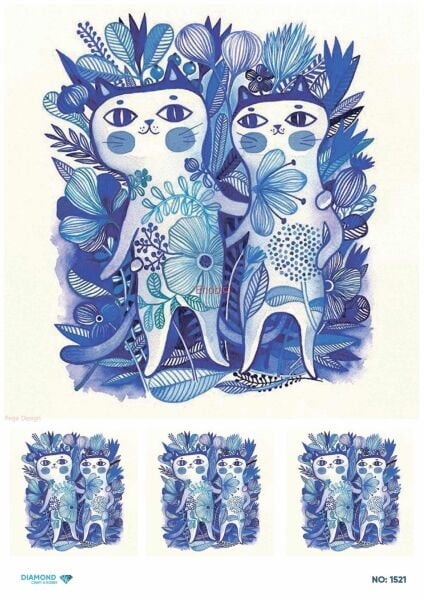 Diamond Pirinç Dekopaj Kağıdı - 1521