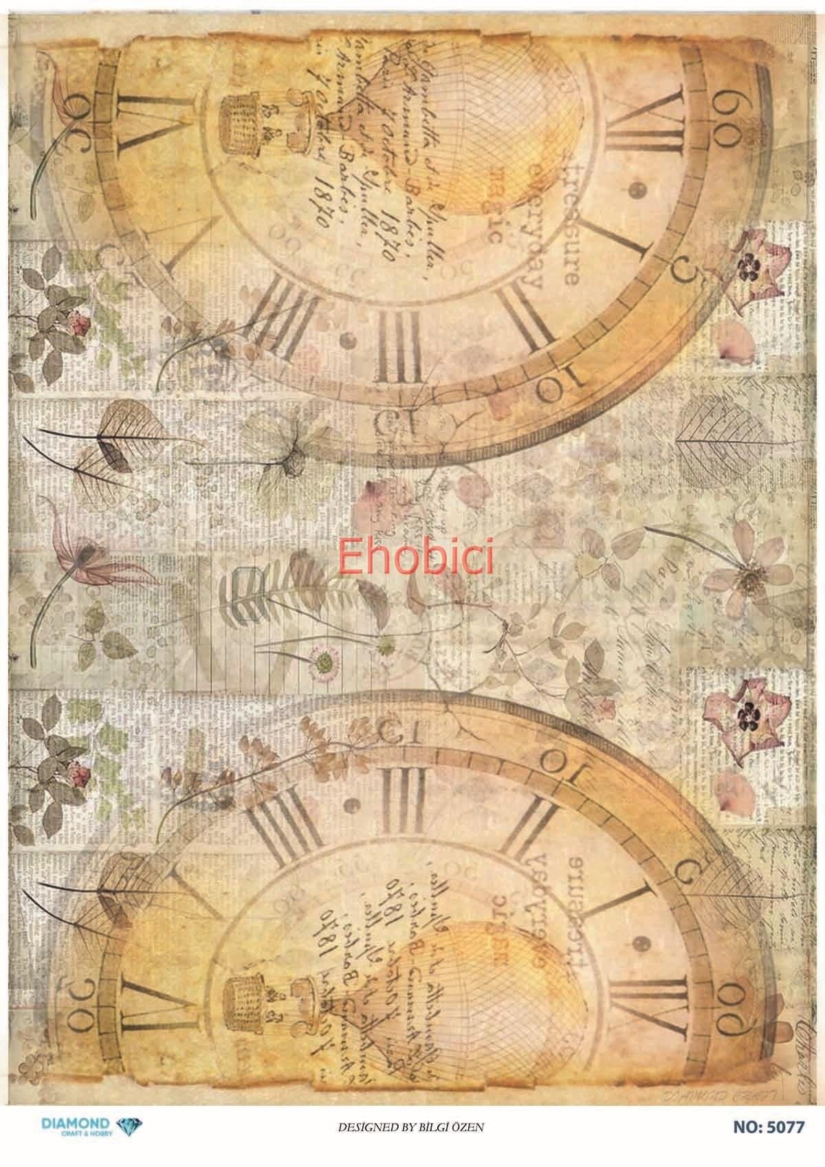 Diamond Pirinç Dekopaj Kağıdı - 5077