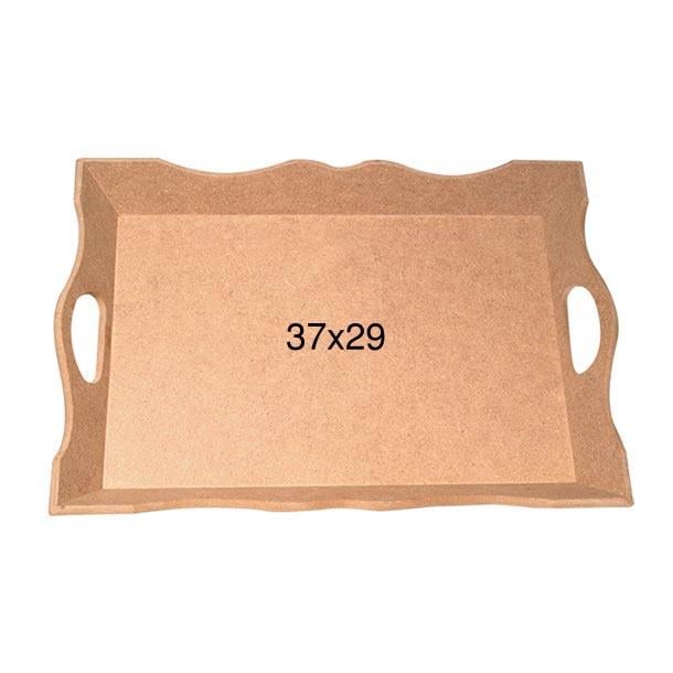 Ahşap Kulplu Tepsi 37x29cm T706