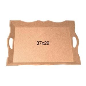Ahşap Kulplu Tepsi 37x29cm T706