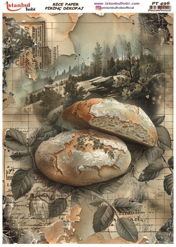 Pirinç Dekopaj Kağıdı 30x42cm PT-496 Ekmek