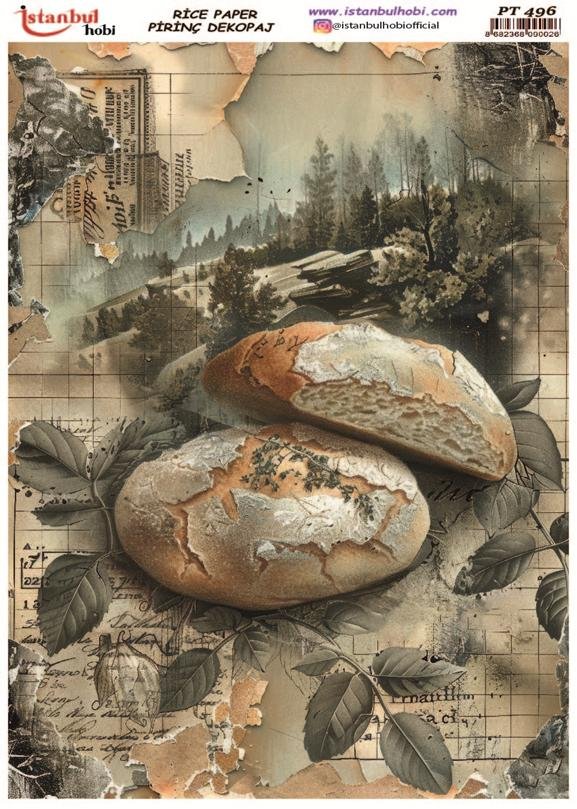 Pirinç Dekopaj Kağıdı 30x42cm PT-496 Ekmek