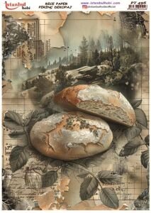 Pirinç Dekopaj Kağıdı 30x42cm PT-496 Ekmek