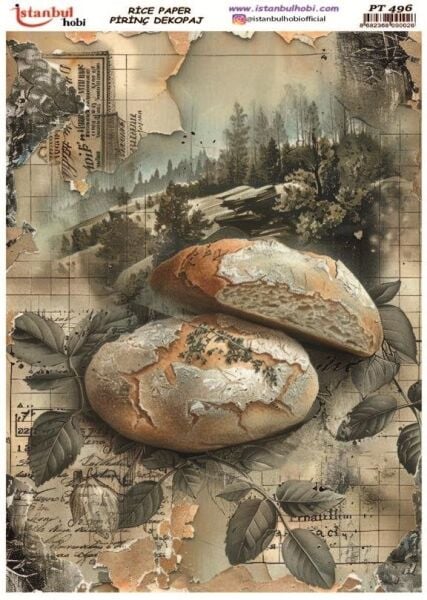 Pirinç Dekopaj Kağıdı 30x42cm PT-496 Ekmek