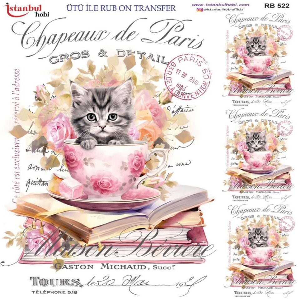 Ütü ile Rub On Transfer Kağıdı 30x30cm RB-522