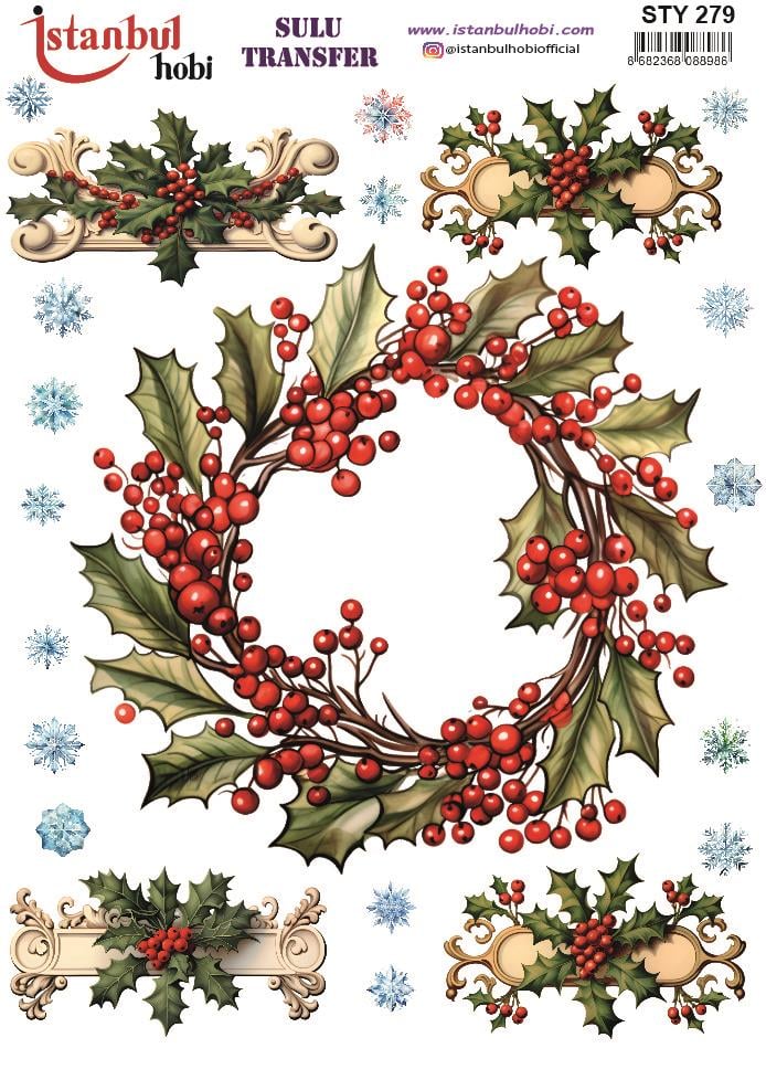 Yılbaşı Sulu Transfer 25x35cm STY279