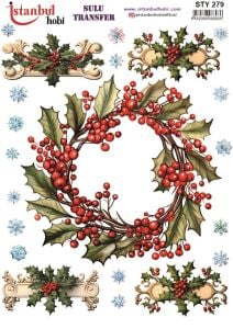 Yılbaşı Sulu Transfer 25x35cm STY279