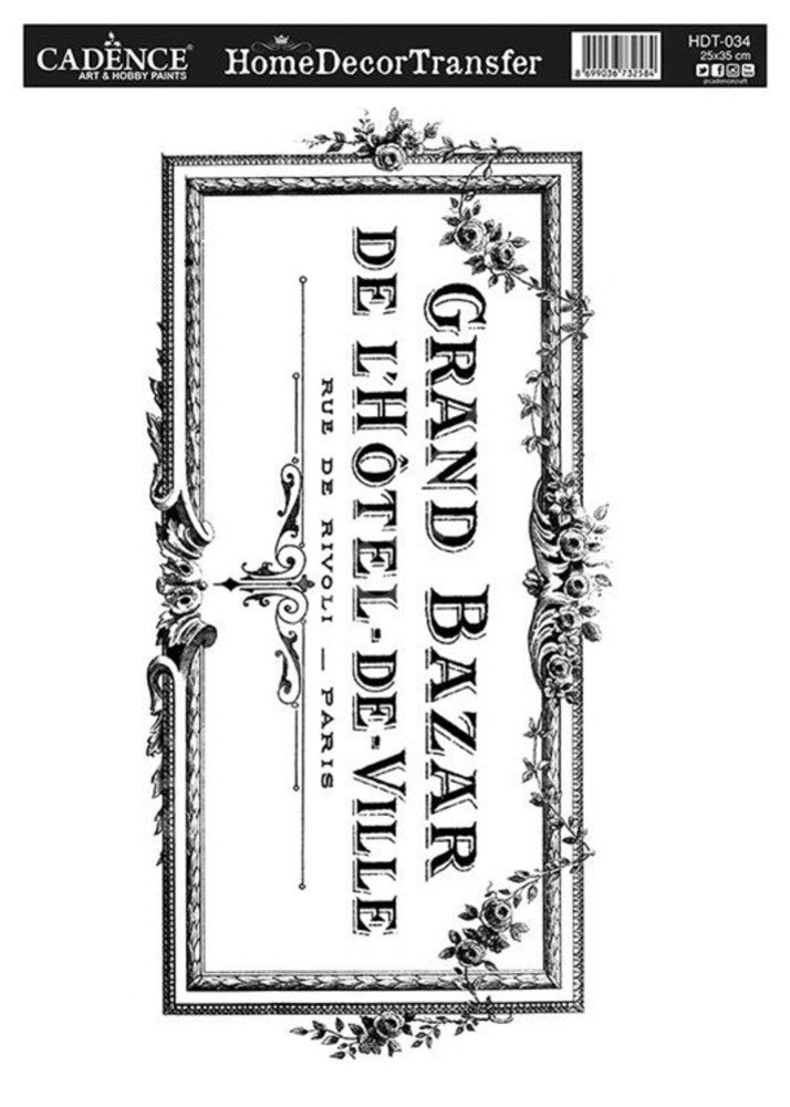 Cadence Home Dekor Transfer Kağıdı 25x35cm HDT-34