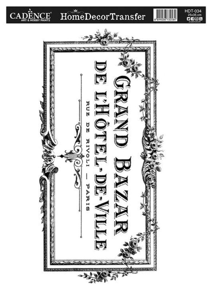Cadence Home Dekor Transfer Kağıdı 25x35cm HDT-34
