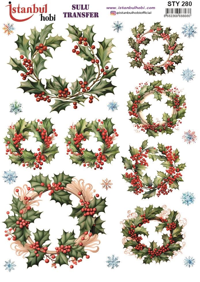 Yılbaşı Sulu Transfer 25x35cm STY280