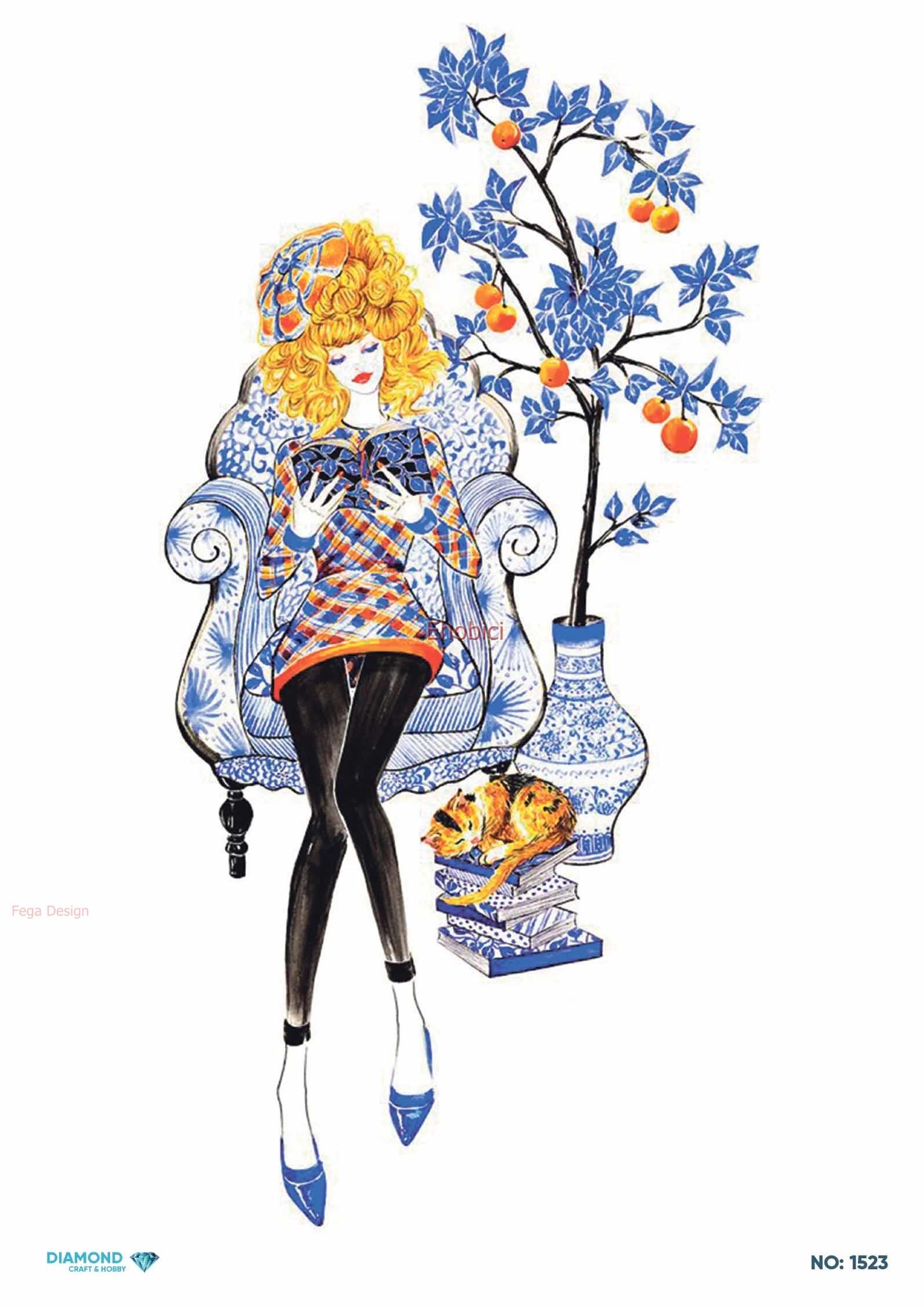 Diamond Pirinç Dekopaj Kağıdı - 1523