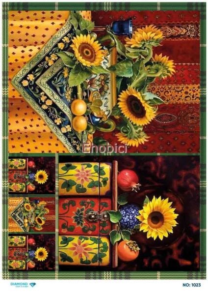 Diamond Pirinç Dekopaj Kağıdı - 1023