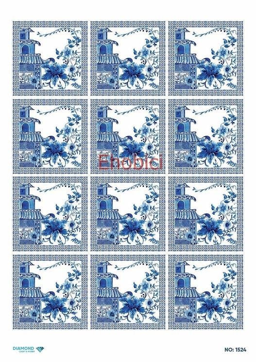 Diamond Pirinç Dekopaj Kağıdı - 1524