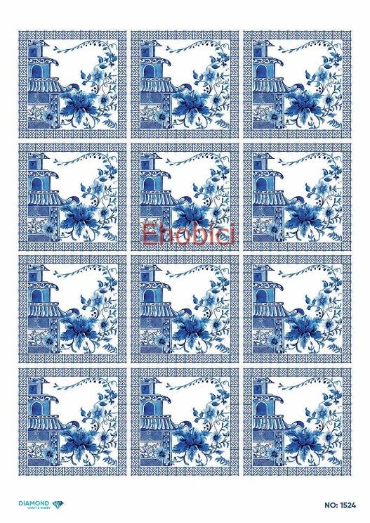 Diamond Pirinç Dekopaj Kağıdı - 1524