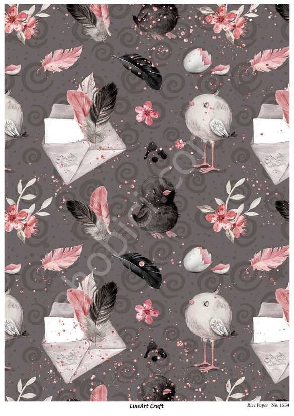 Lineart Pirinç Dekopaj Kağıdı Model - 1554