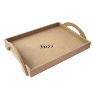 Ahşap Kulplu Tepsi 35x22cm T718