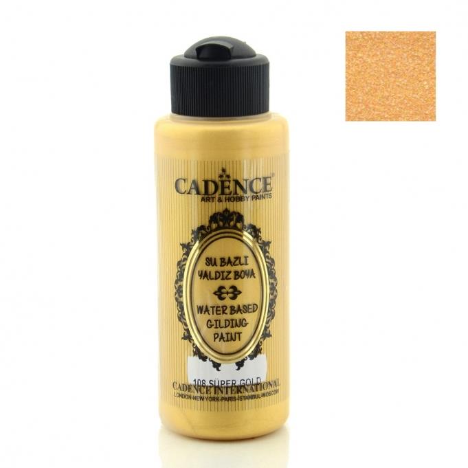 Cadence Su Bazlı Yaldız Boya 108 Süper Altın 120ML
