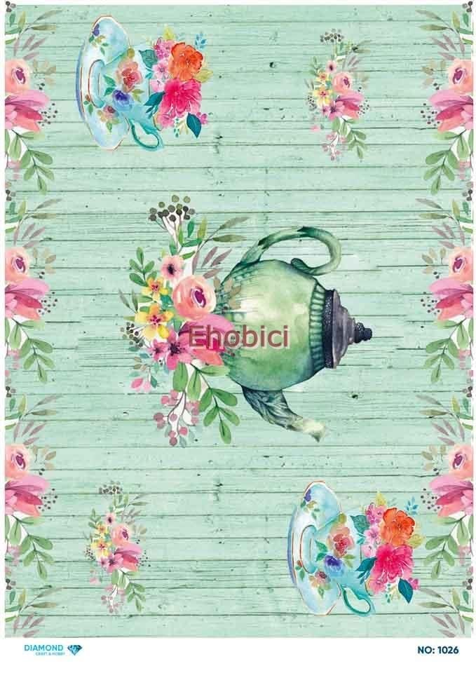 Diamond Pirinç Dekopaj Kağıdı - 1026