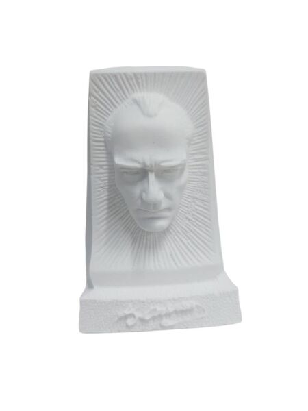 Atatürk Büst İmzalı Biblo Figür 9,5x6,5cm