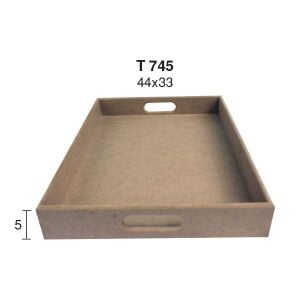 Ahşap Dikdörtgen Tepsi 44x33cm T745