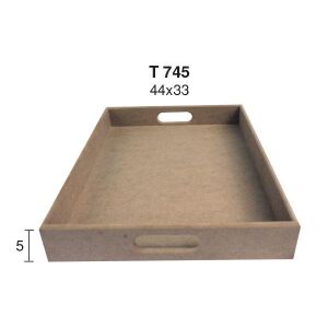 Ahşap Dikdörtgen Tepsi 44x33cm T745