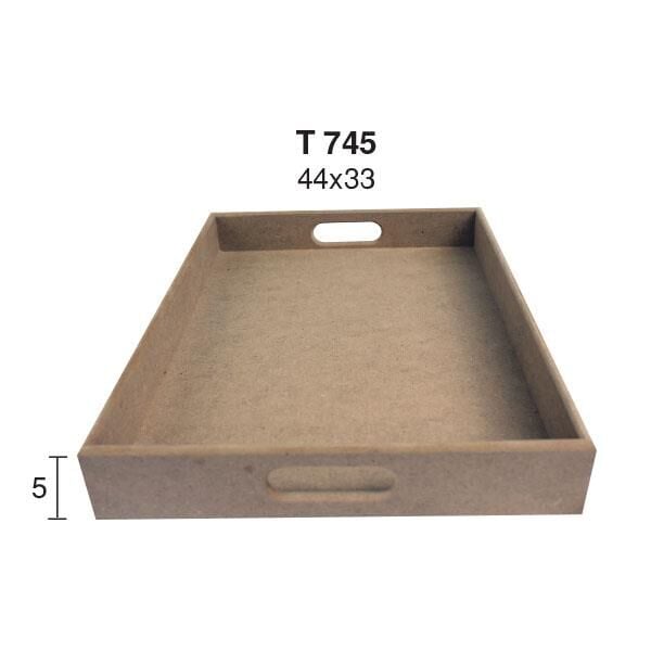 Ahşap Dikdörtgen Tepsi 44x33cm T745