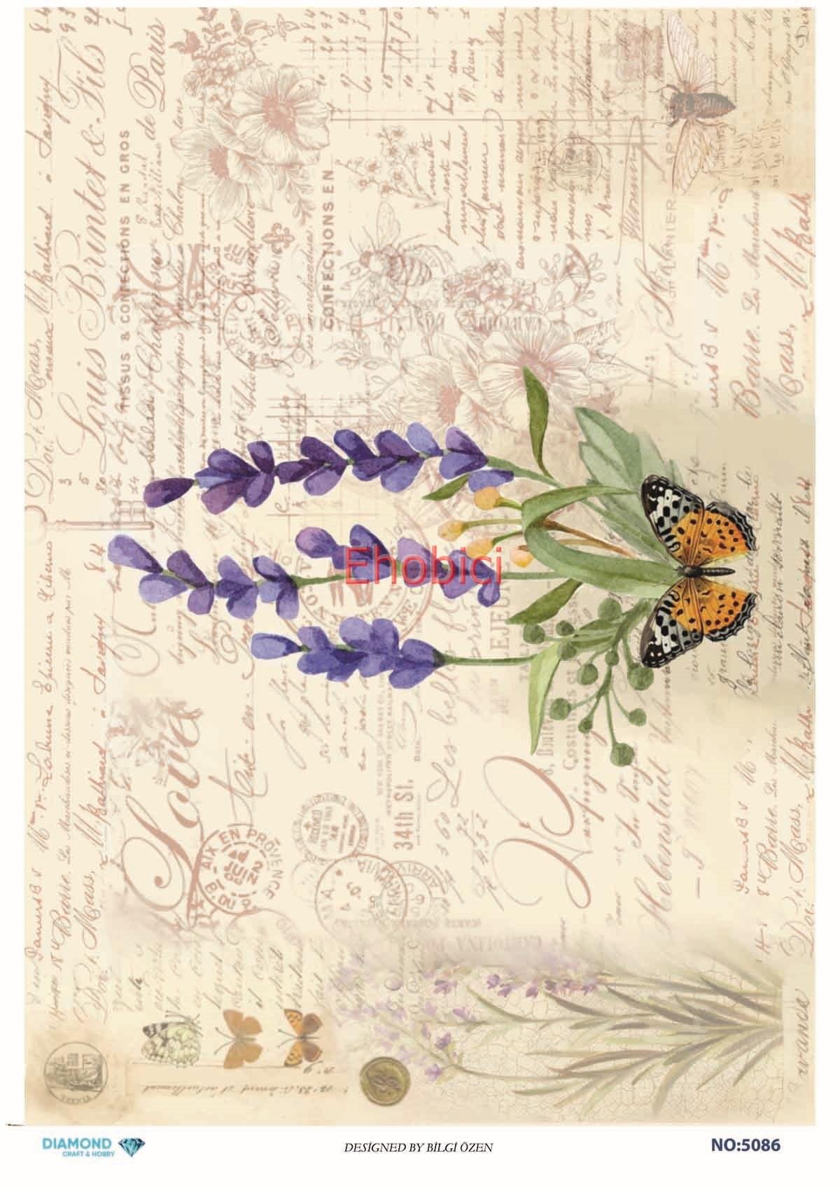 Diamond Pirinç Dekopaj Kağıdı - 5086