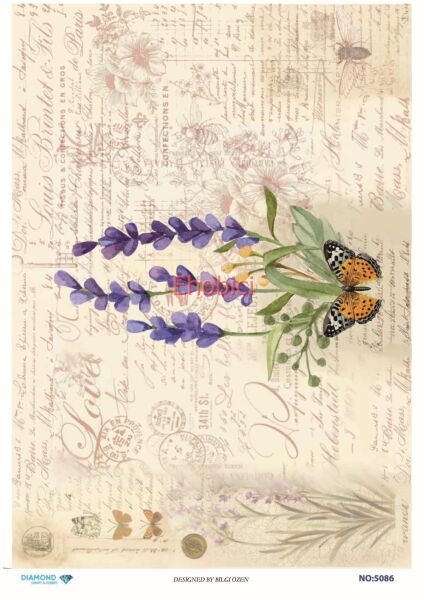 Diamond Pirinç Dekopaj Kağıdı - 5086