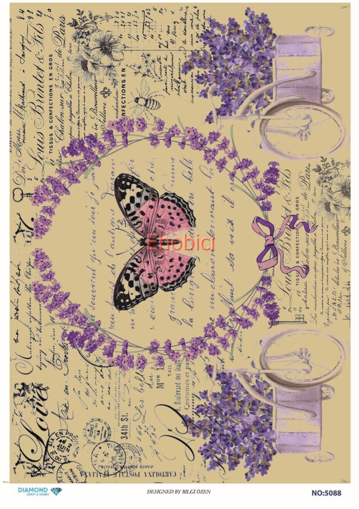 Diamond Pirinç Dekopaj Kağıdı - 5088