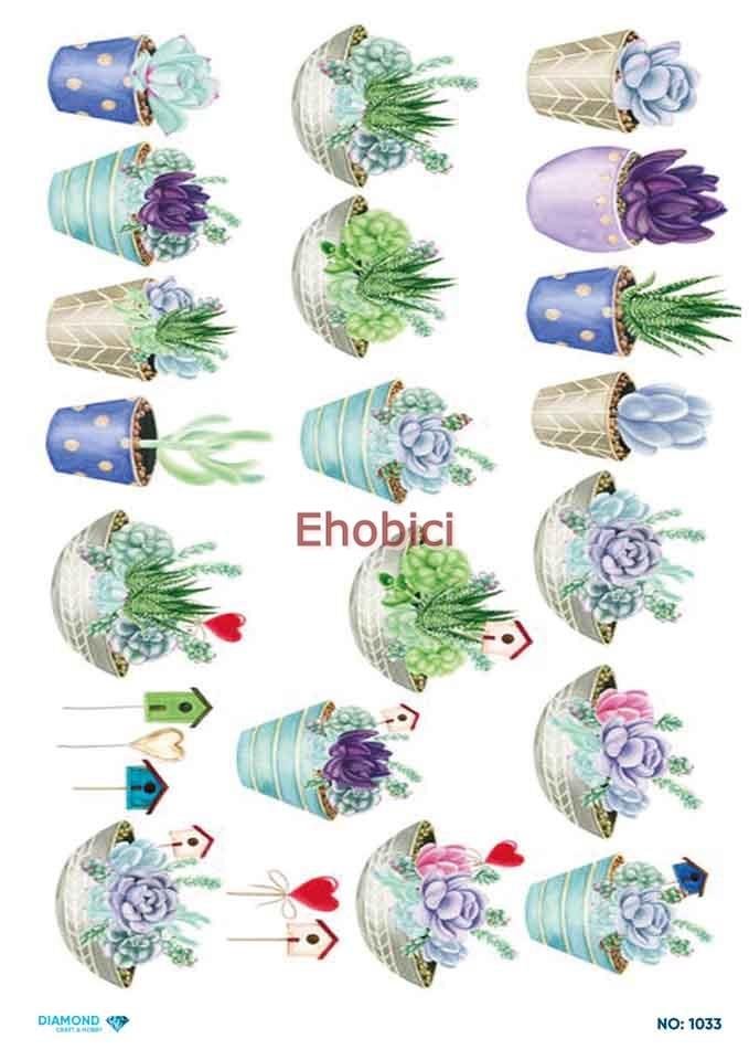 Diamond Pirinç Dekopaj Kağıdı - 1033