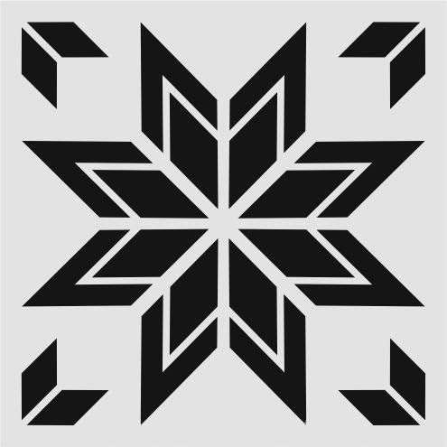Kare ve Fayans Desenler Stencil Şablon (20x20) KA-067