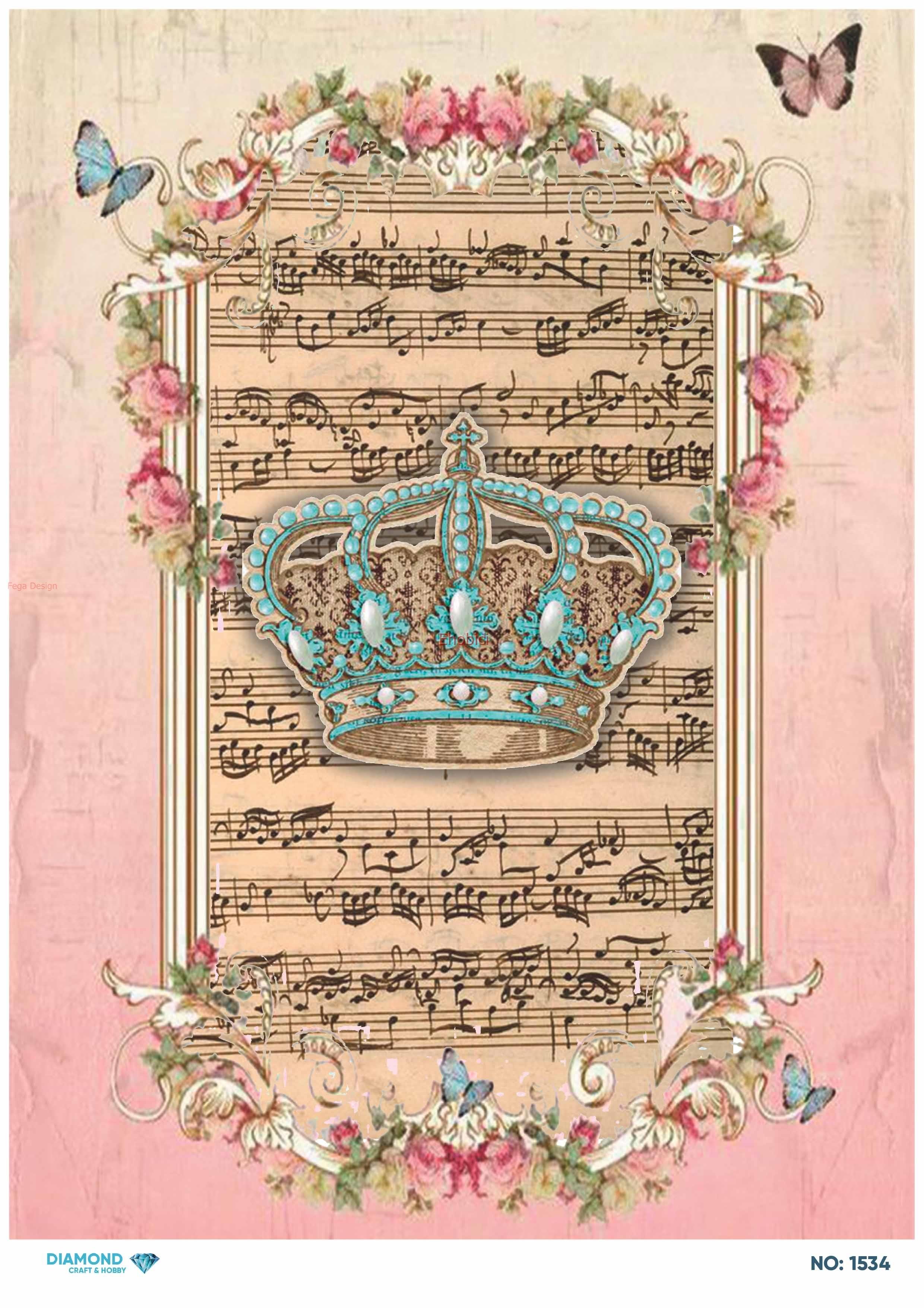 Diamond Pirinç Dekopaj Kağıdı - 1534