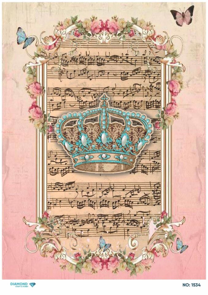 Diamond Pirinç Dekopaj Kağıdı - 1534