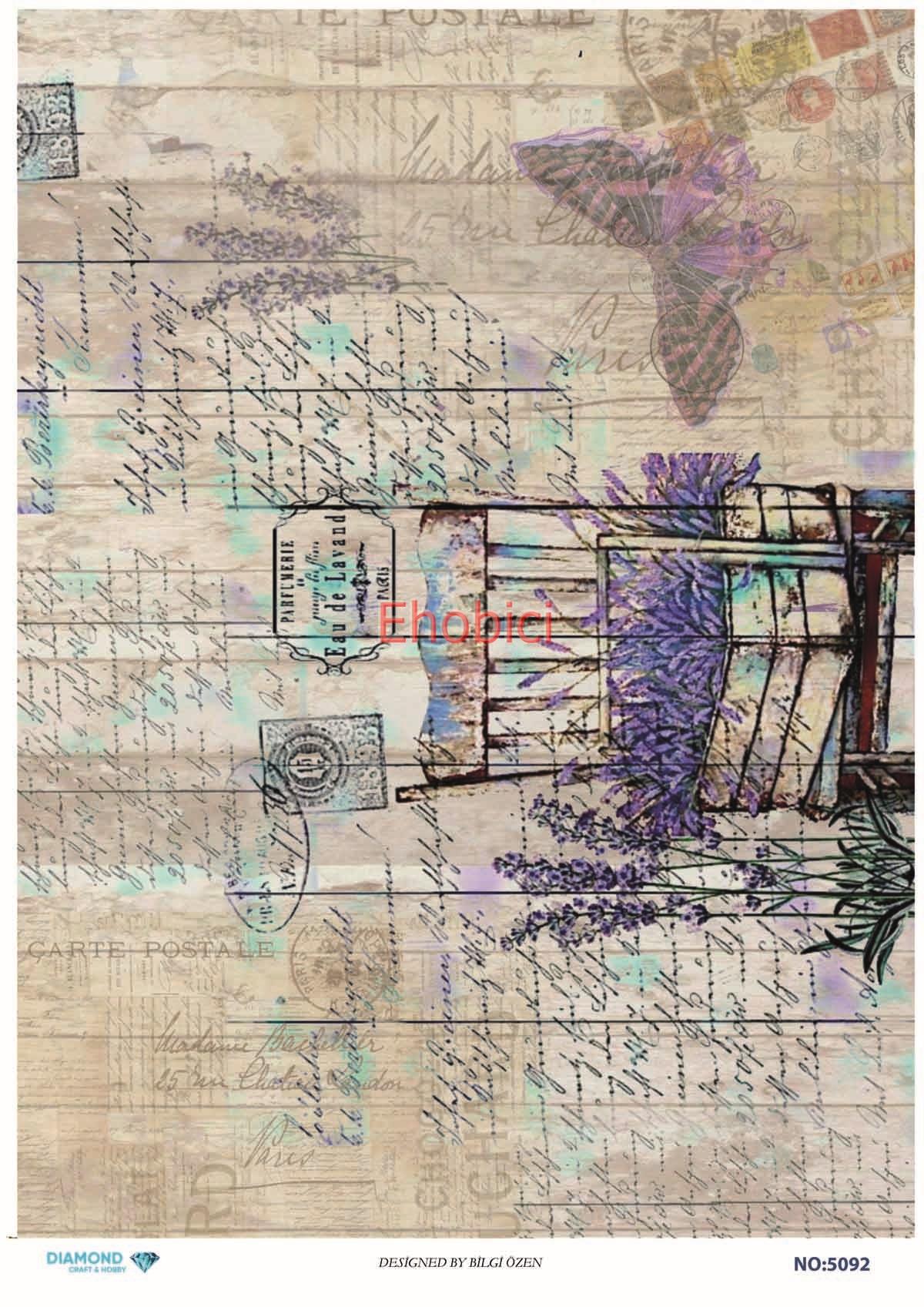 Diamond Pirinç Dekopaj Kağıdı - 5092