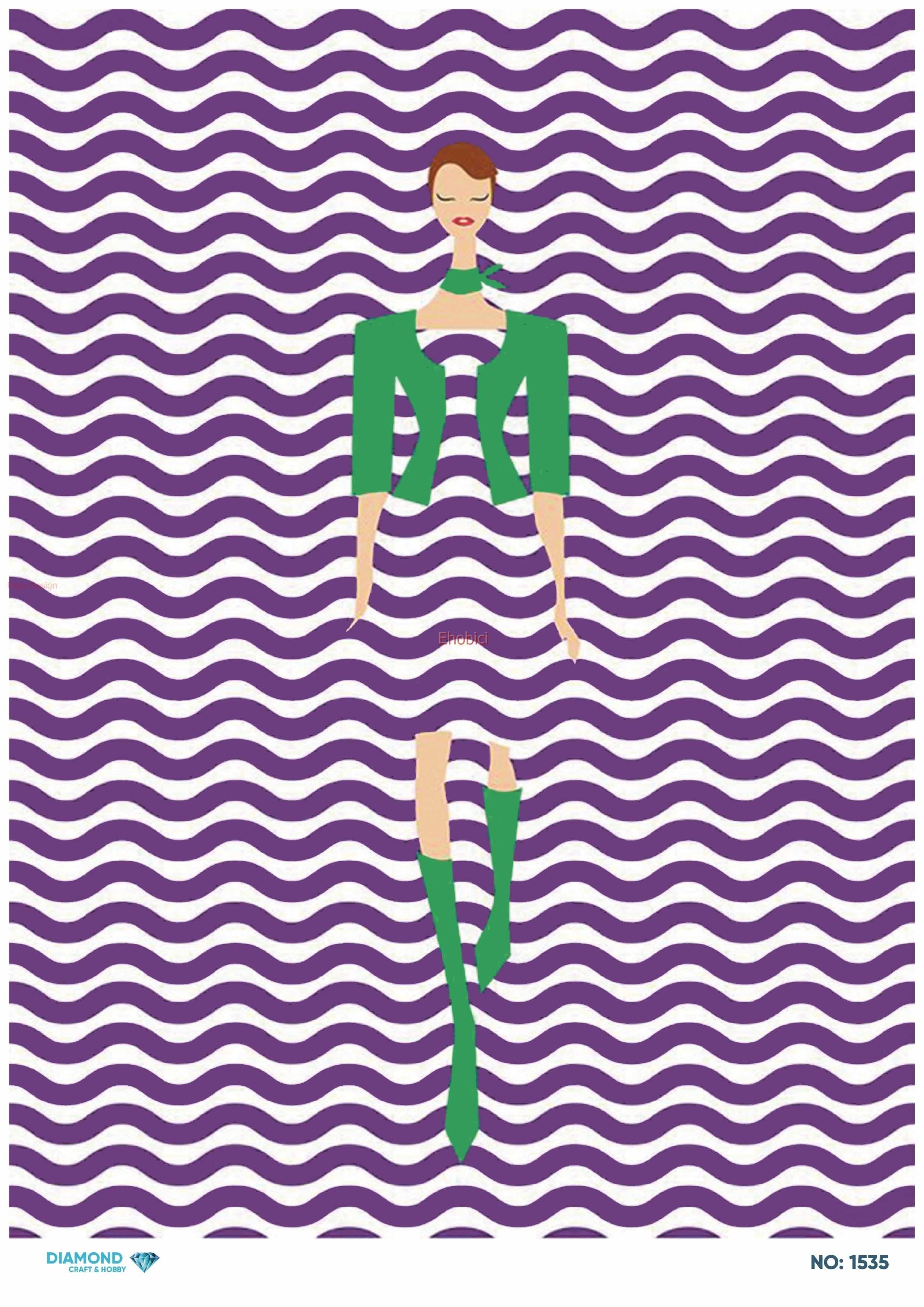 Diamond Pirinç Dekopaj Kağıdı - 1535