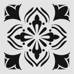 Kare ve Fayans Desenler Stencil Şablon (20x20) KA-069