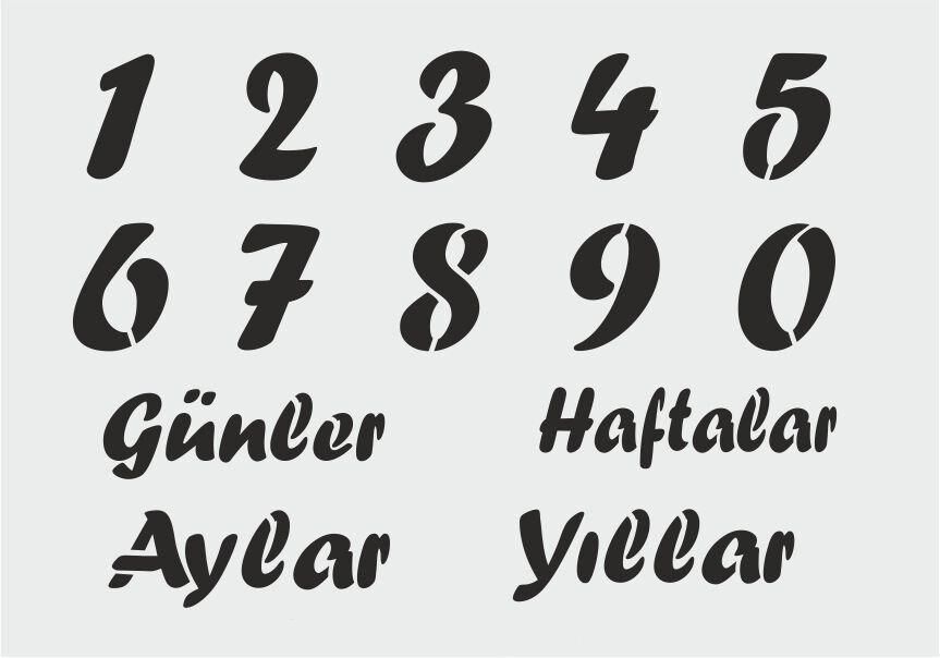 Yazı Desenler Stencil Şablon (21x30) YZ-316