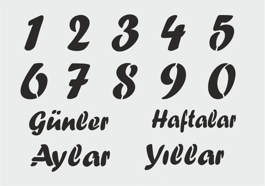 Yazı Desenler Stencil Şablon (21x30) YZ-316