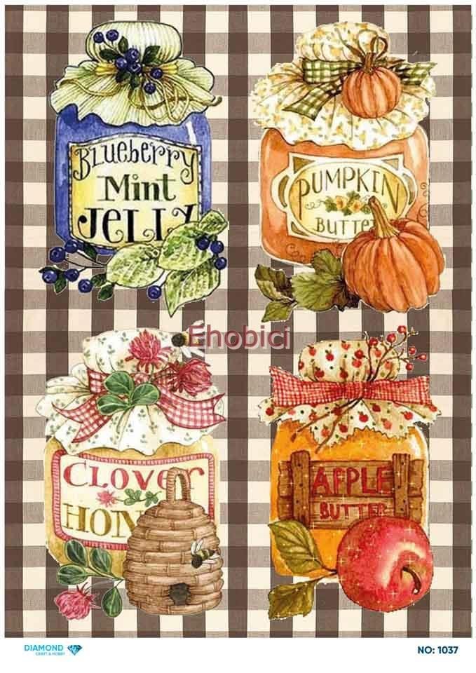 Diamond Pirinç Dekopaj Kağıdı - 1037