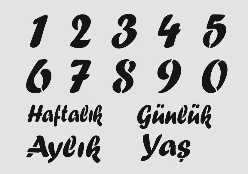 Yazı Desenler Stencil Şablon (21x30) YZ-317